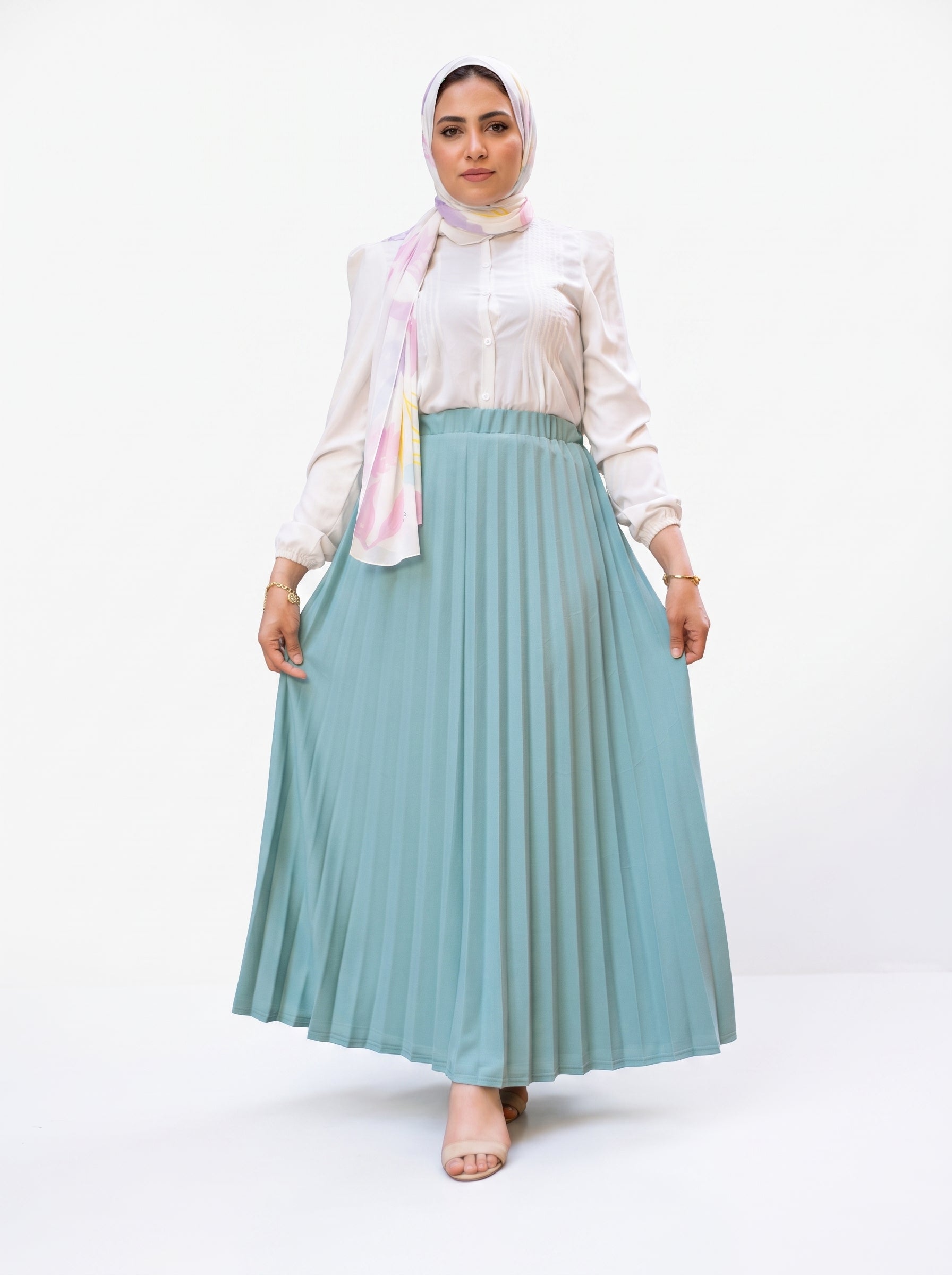 Pleated Skirt (Mint Green)
