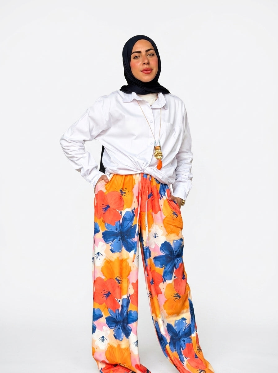 Wide Leg Pants (Orang)