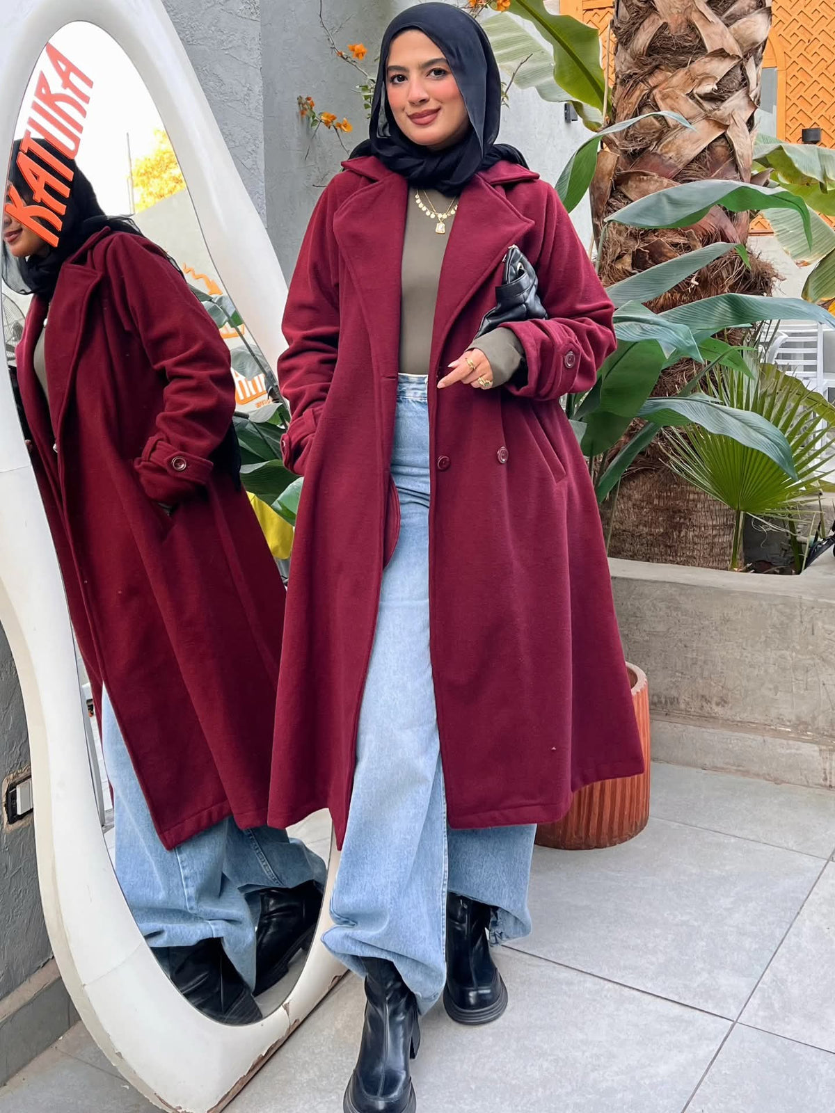 Burgundy Coat