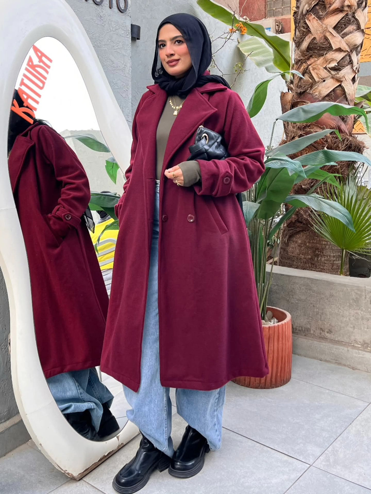 Burgundy Coat