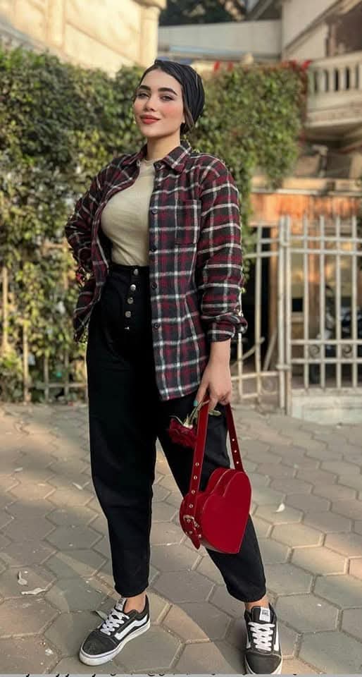 Wool Plaid Dark Red Shirt