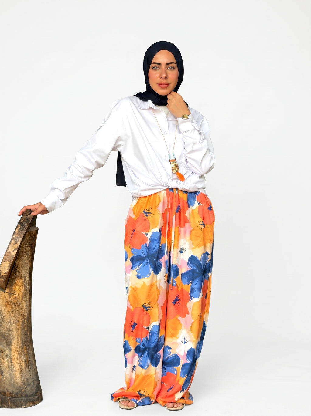 Wide Leg Pants (Orang)