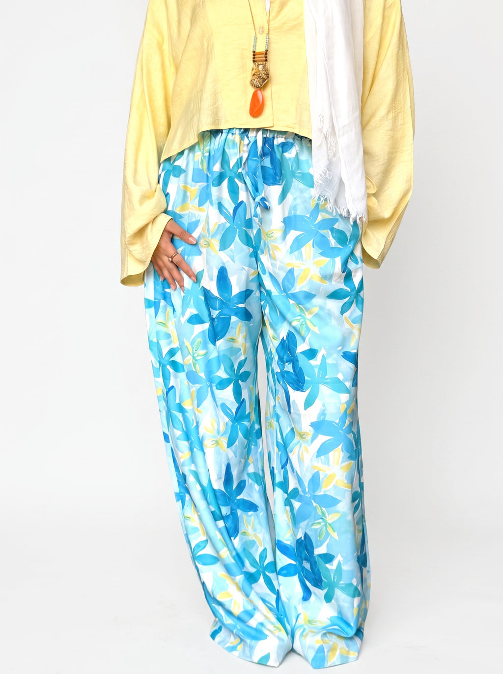 Wide Leg Pants (Baby Blue)