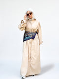Poplin Cotton Dress (Beige)