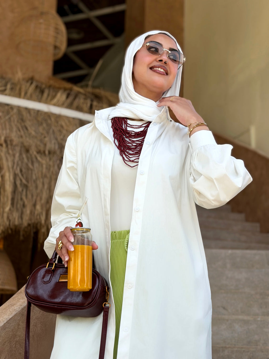 Poplin Cotton Dress (white)
