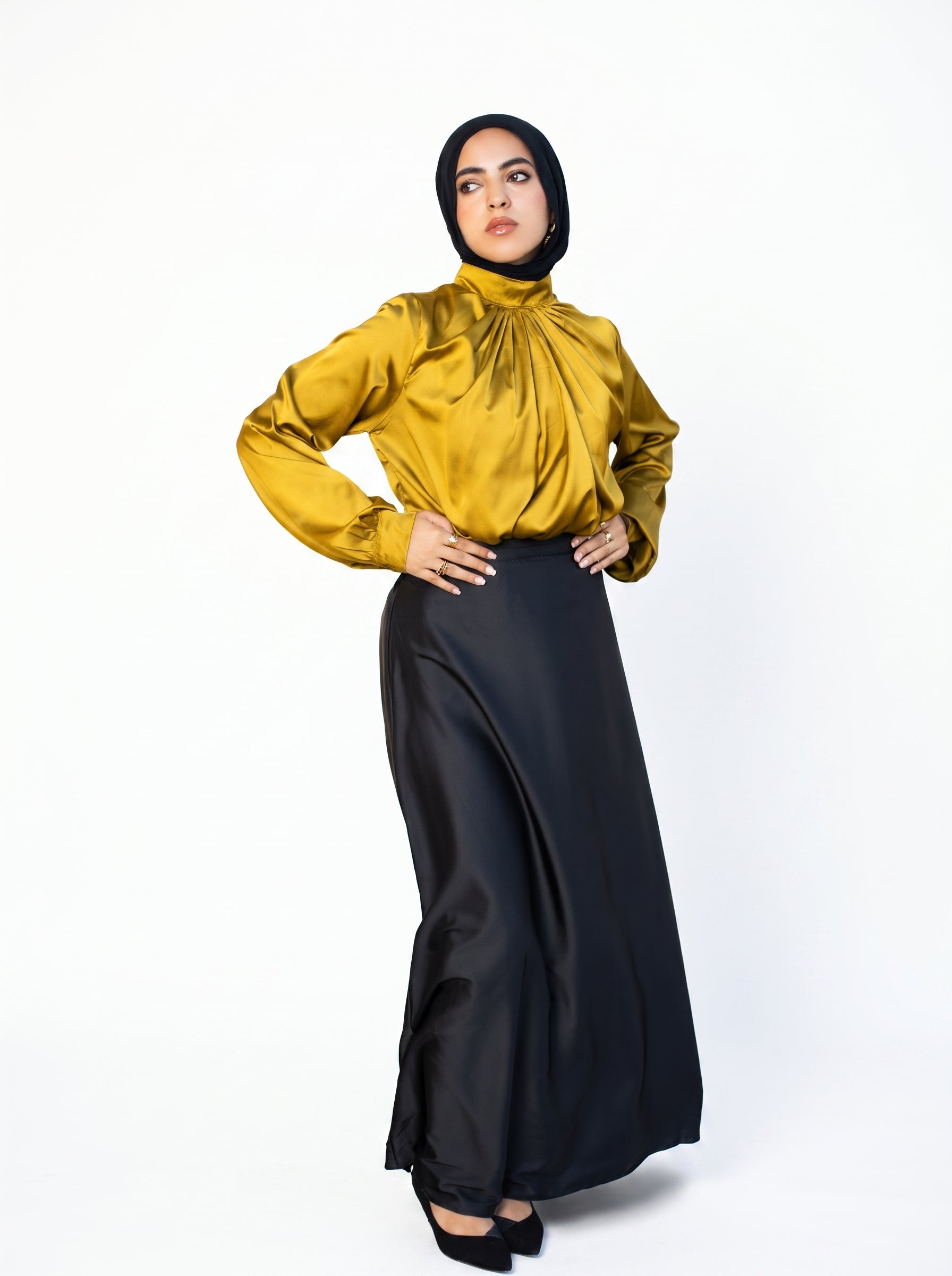 Satin Skirt (Black)