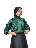 Satin Blouse (Emerald Green)