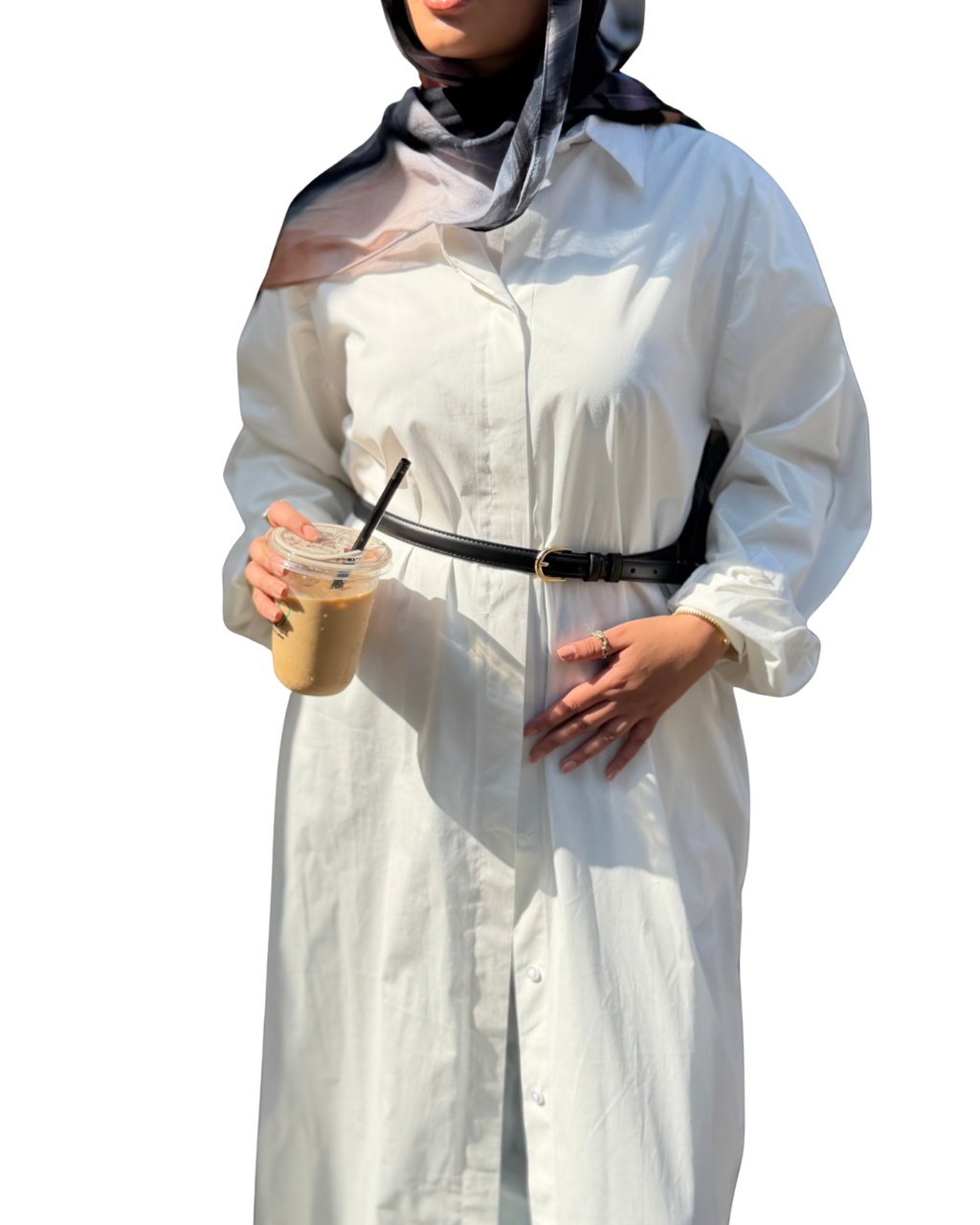 Poplin Cotton Dress (white)
