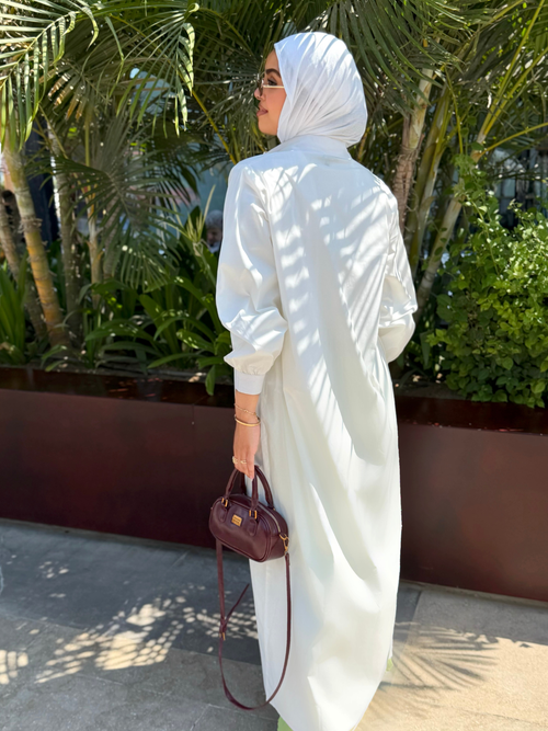 Poplin Cotton Dress (white)