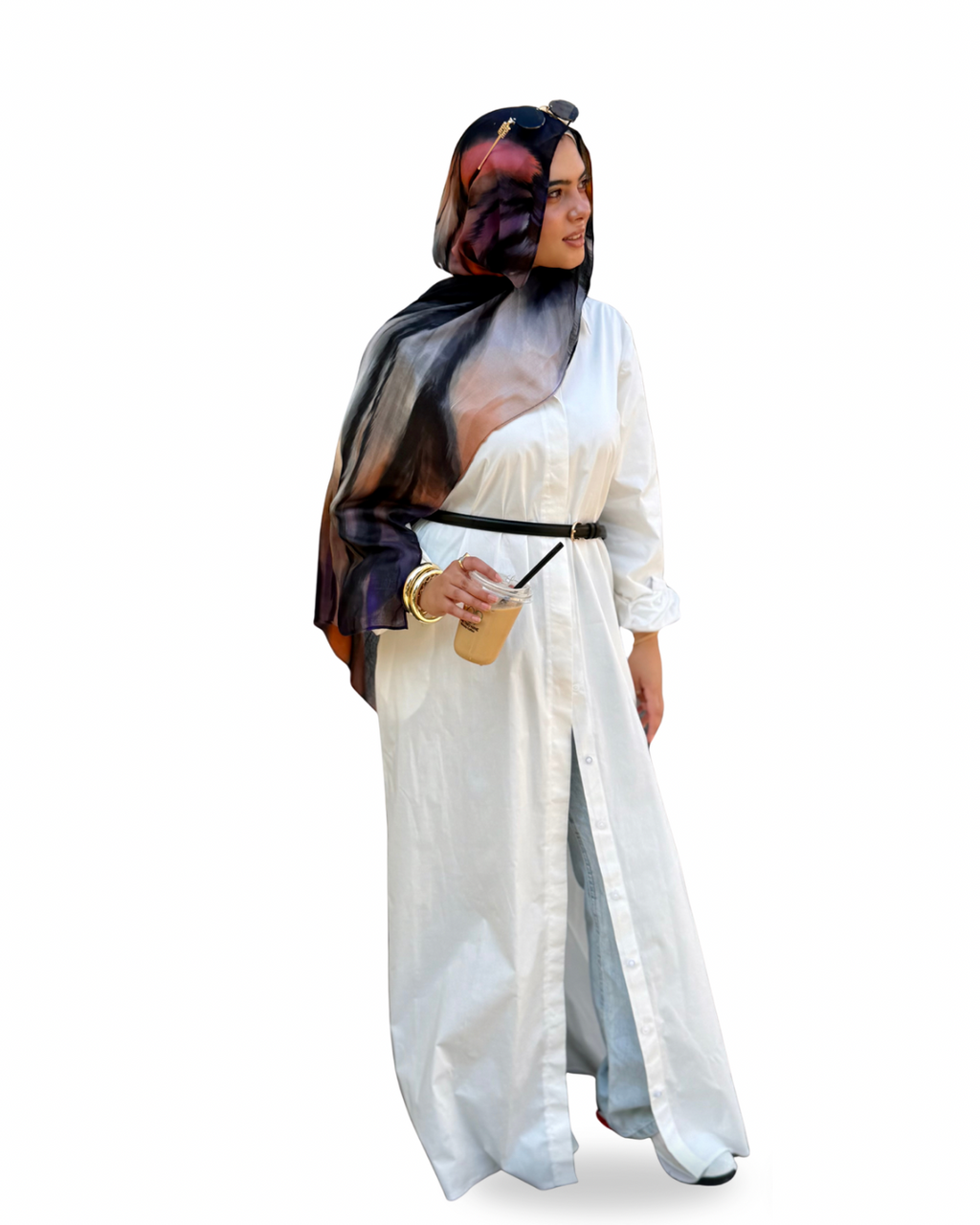 Poplin Cotton Dress (white)