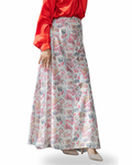 Satin Skirt (White*Red)