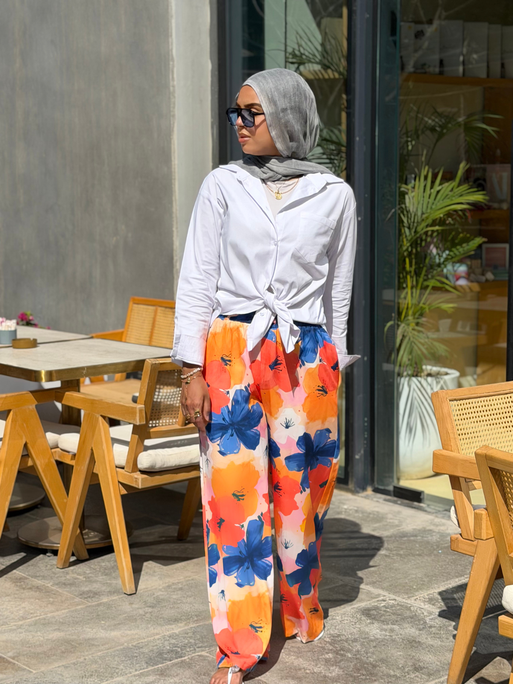 Wide Leg Pants (Orange)
