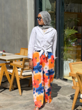 Wide Leg Pants (Orange)