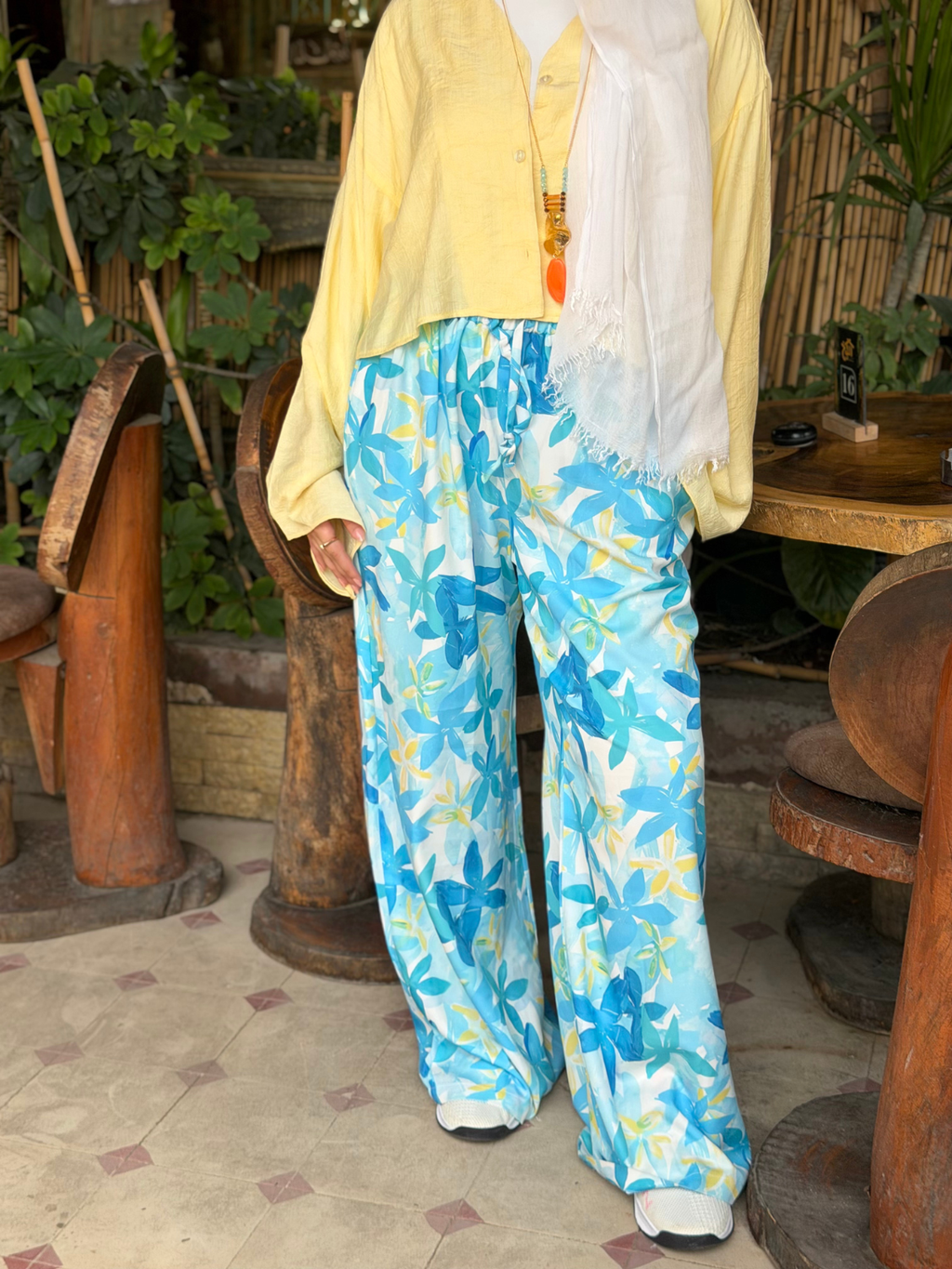 Wide Leg Pants (Baby Blue)