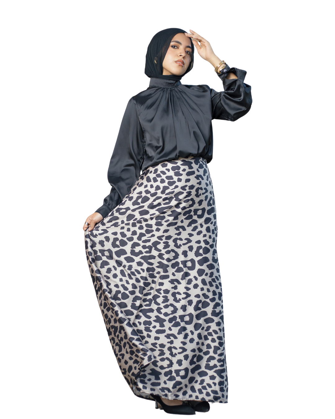 Satin Blouse (Black)