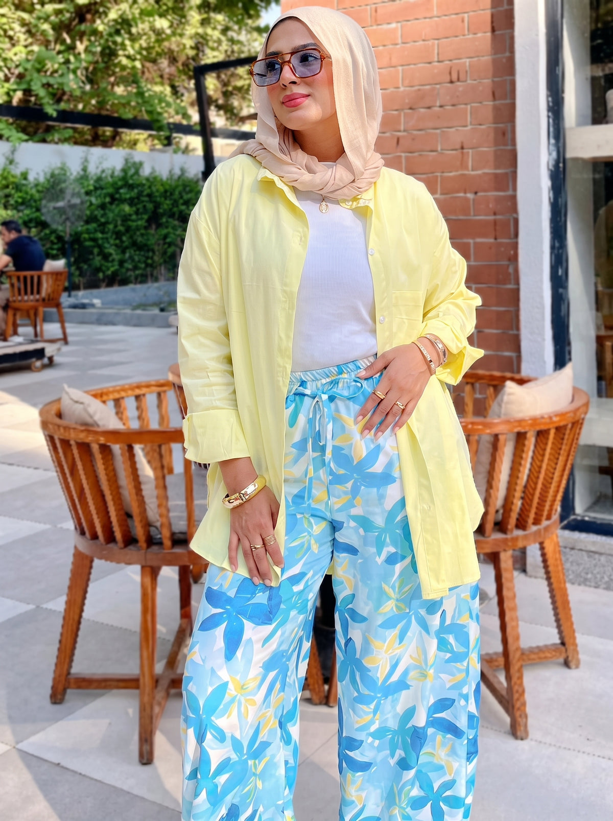 Poplin Cotton Shirt (Yellow)