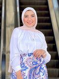 Satin Blouse (White)